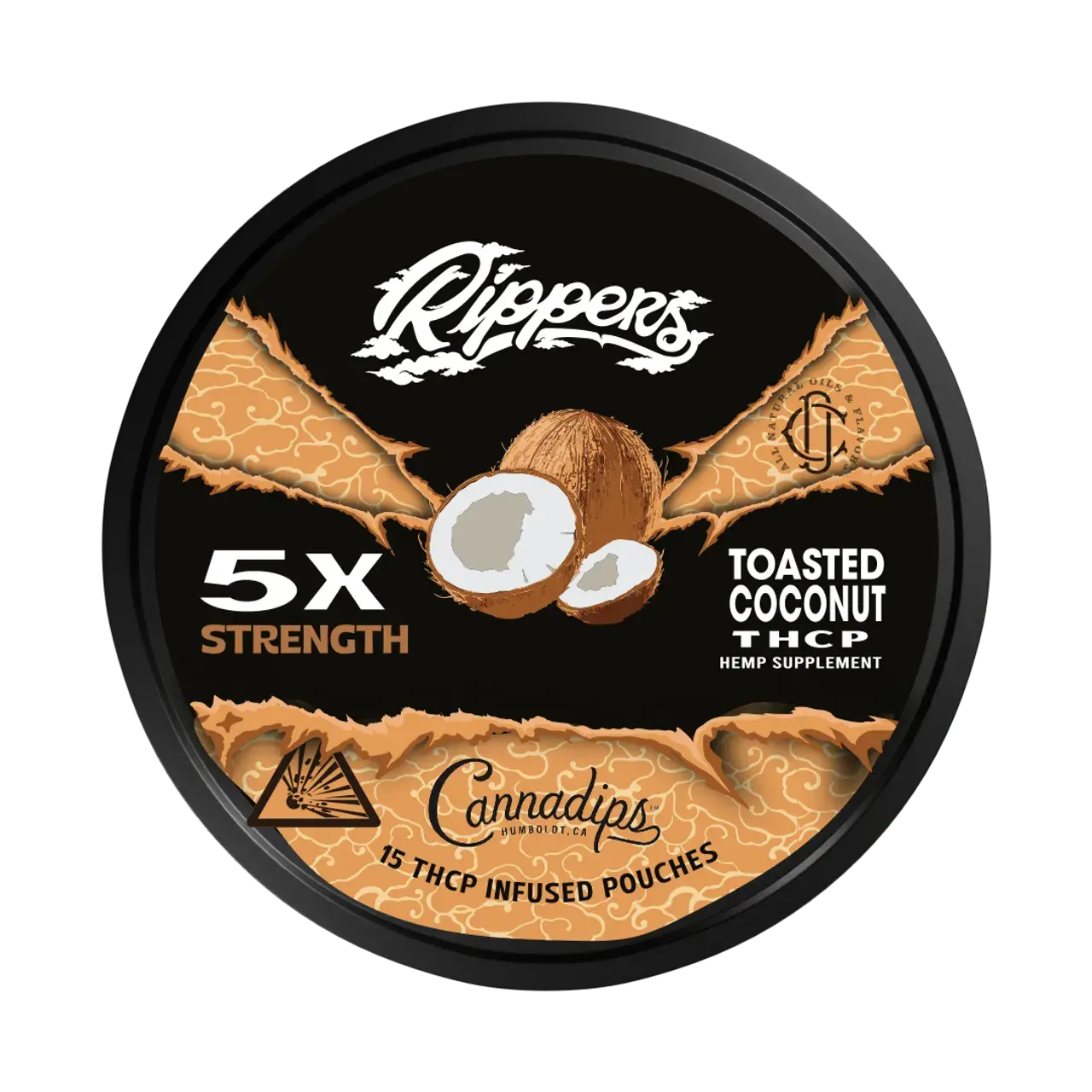 5X THCP Cannadips Rippers  - Toasted Coconut
