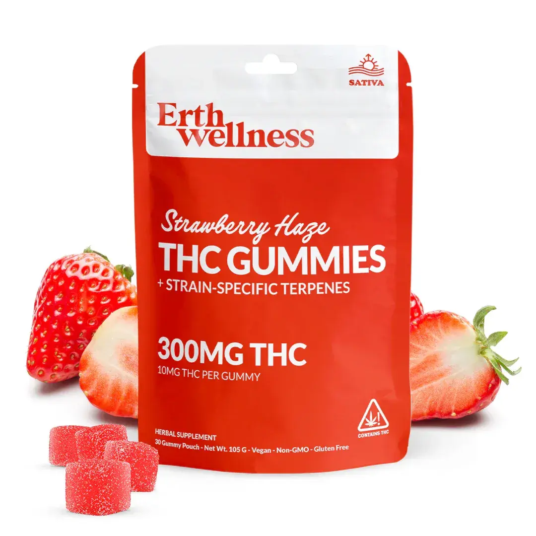Erth Wellness 9 THC Gummies -  Strawberry Haze 