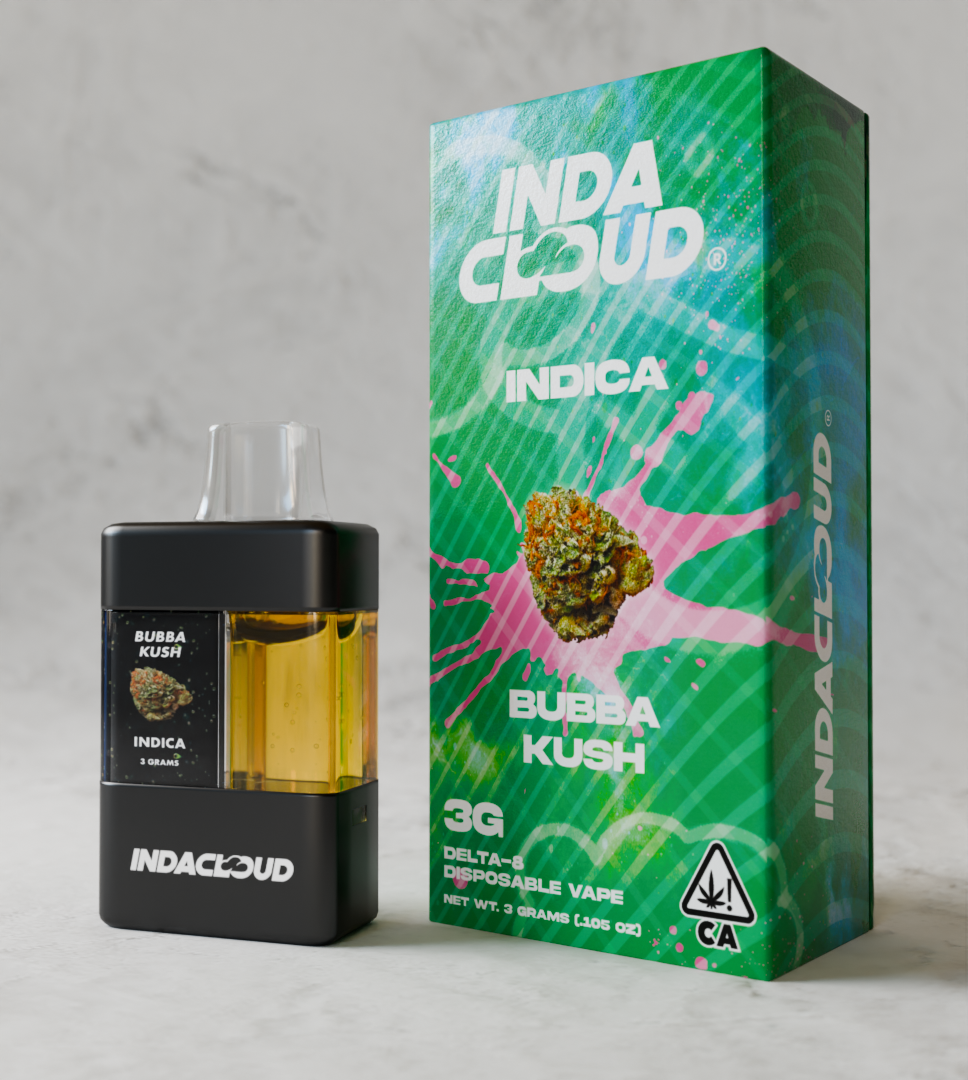 IndaCloud 3G Delta 8 Disposable Vape Pen  - Bubba Kush