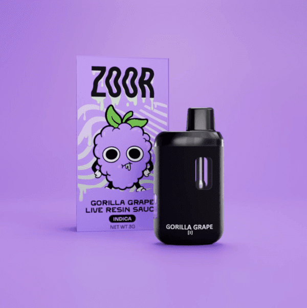 Zoor 3 Gram Disposable Vape - Gorilla Grape (Indica)