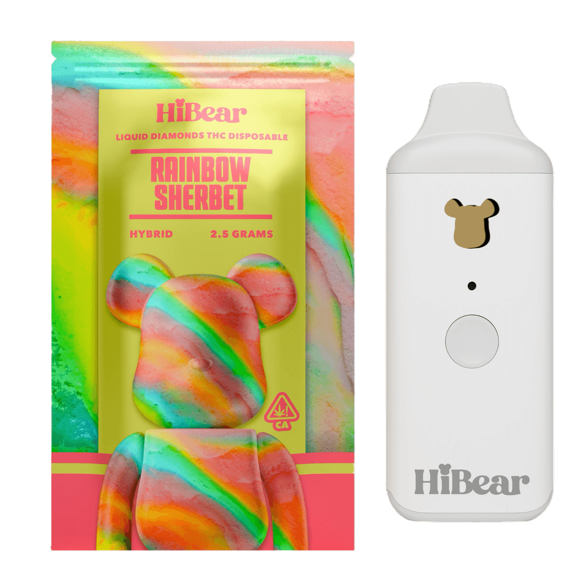HiBear Premium THC Disposable Vape (2.5ml) - Rainbow Sherbet
