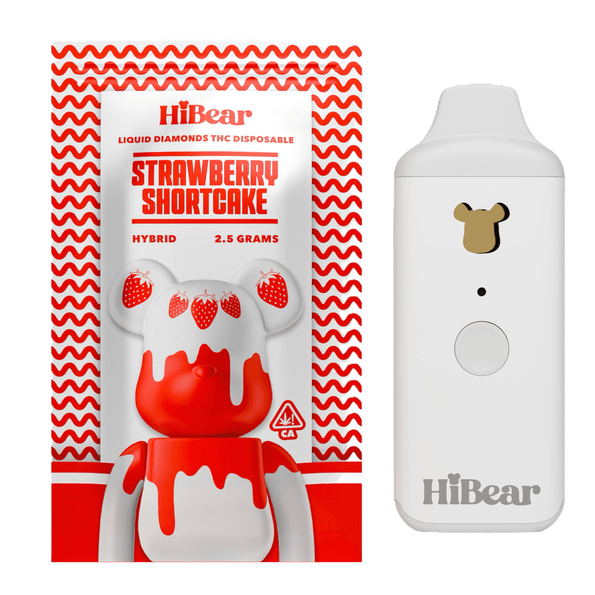 HiBear Premium THC Disposable Vape (2.5ml) - Strawberry Shortcake